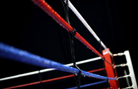 A detailed view of the ring during day one of the Boxing Elite National Championships at Echo Arena