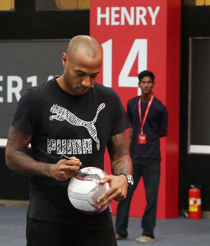 Thierry Henry at an event in Mumbai on Wednesday