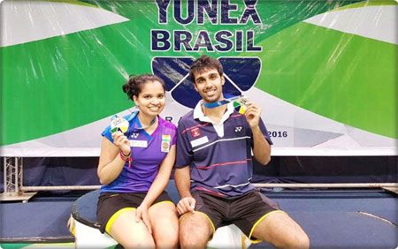 Sikki Reddy and Pranaav Chopra celebrate after their title win on Sunday