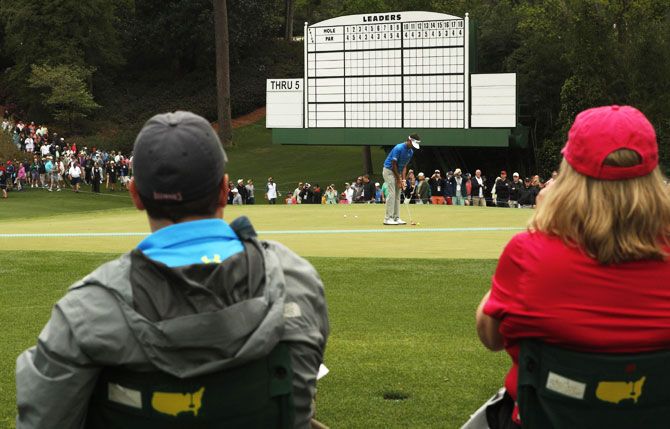 Bubba Watson of the US putts on the sixth green during Monday practice rounds for the 2017 Masters at Augusta National Golf Course in Augusta, Georgia, US on Monday (Image used for representational purposes)