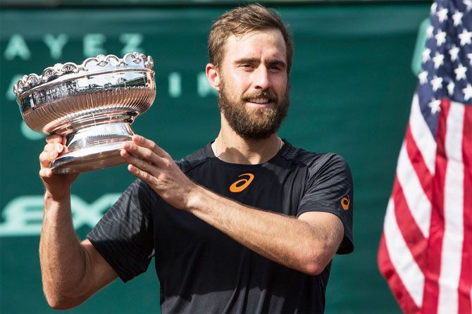 America's Steve Johnson won the US Men’s Clay Court Championship in Houston on Sunday, only his second ATP title