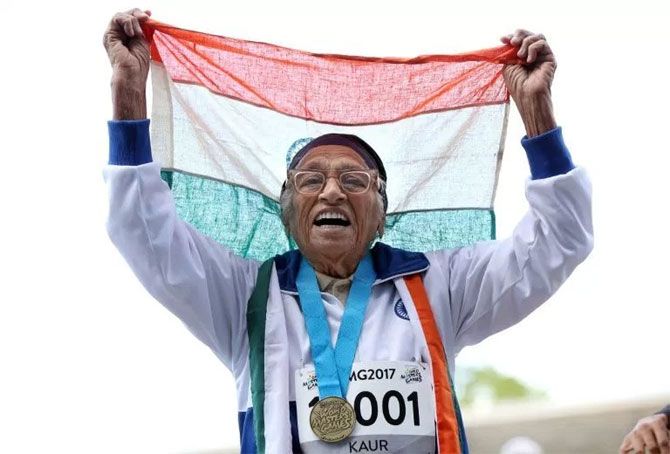 Dubbed the 'Miracle from Chandigarh' Man Kaur took up running at the tender age of 93 and has ever since been competing on the international masters games circuit