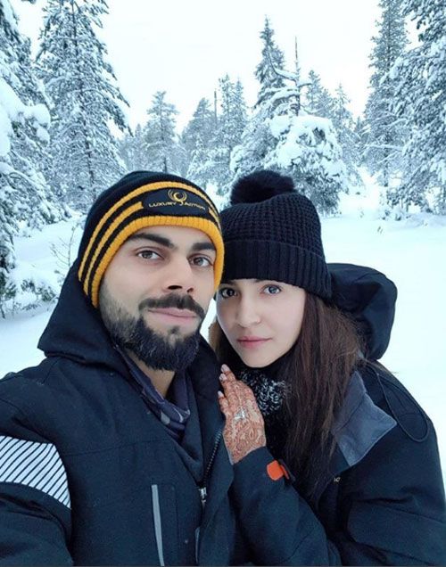 Virat Kohli and wife Anushka Sharma on their honeymoon