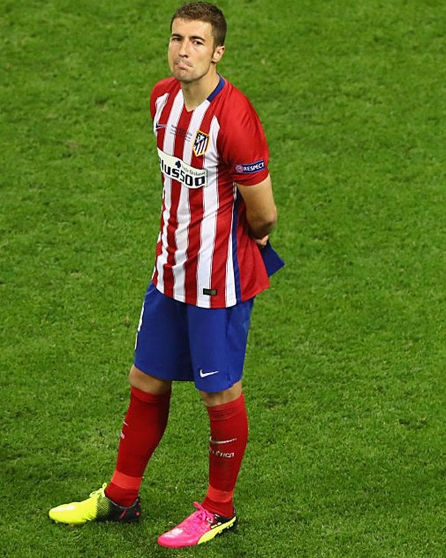 Lucas Hernandez in Atletico Madrid colours. Photograph: Dean Mouhtaropoulos/Getty Images
