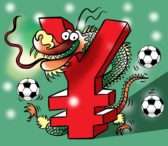 China's big bucks luring soccer's talented names