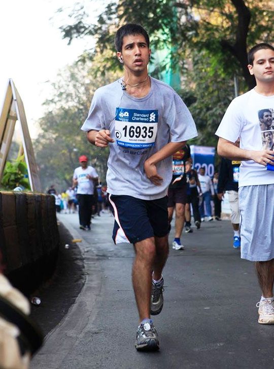 Nihad Panju at the 2016 Mumbai Marathon 