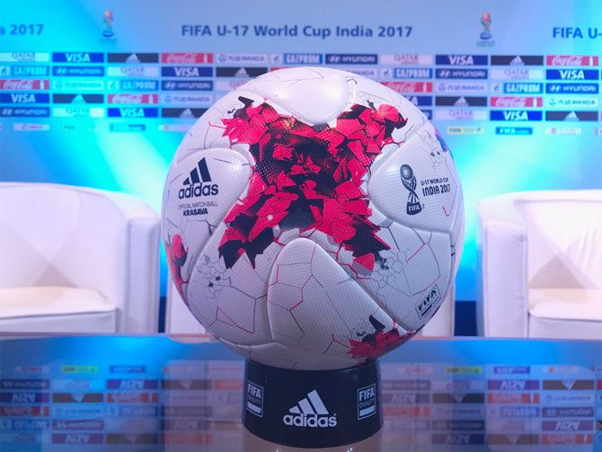 The official ball of the FIFA under-17 football World Cup