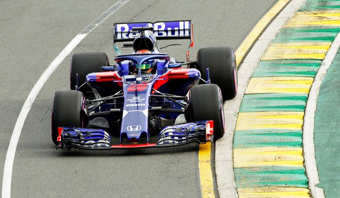 Toro Rosso's Brendon Hartley in action during Australian F1 Grand Prix qualifying 