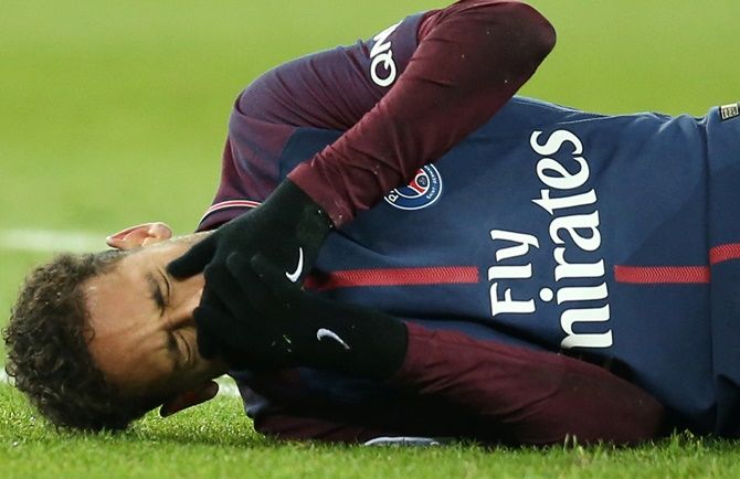 Neymar sustained an injury during PSG's match against Olympique de Marseille in February