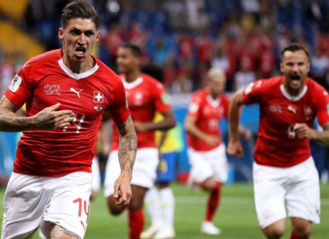 Steven Zuber of Switzerland celebrates 