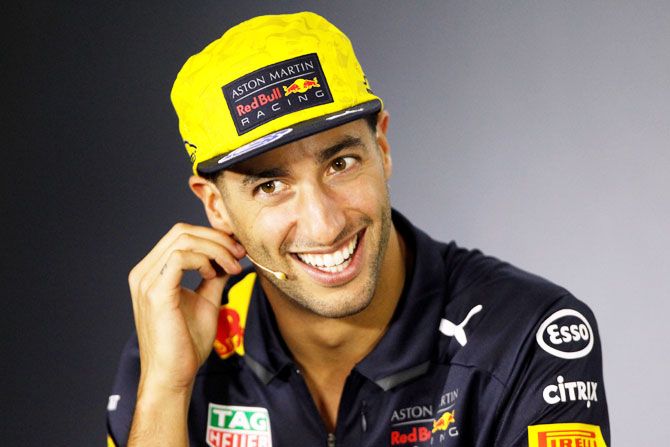 Red Bull's Daniel Ricciardo during the press conference on Thursday