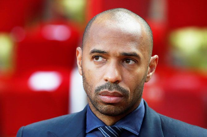 Thierry Henry, 41, played for Monaco for five seasons, winning a league title with them in 1997.