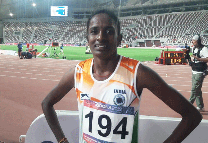 The 30-year-old Gomathi Marimuthu clocked a personal best time of 2 minute 02.70 seconds in the women's 800m race to open India's gold account