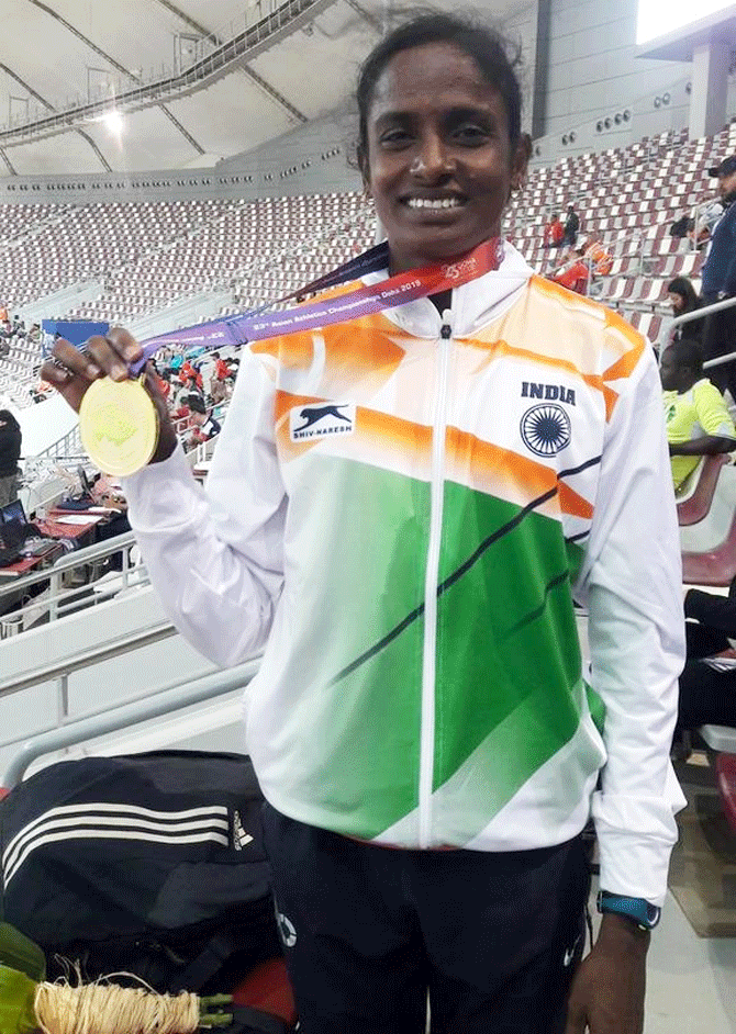 Gomathi clocked a personal best time of 2:02:70s at the Asian Athletics championship, bettering her previous best of 2:03:21 that she had achieved at the Federation Cup in Patiala earlier this year