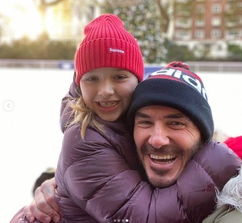 David Beckham and daughter Harper