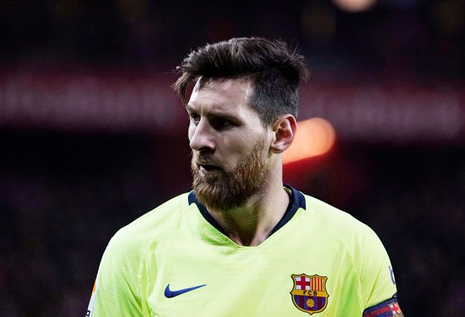 Barcelona's Lionel Messi failed to find the back of the net in their goalless draw against Athletic Bilbao on Sunday