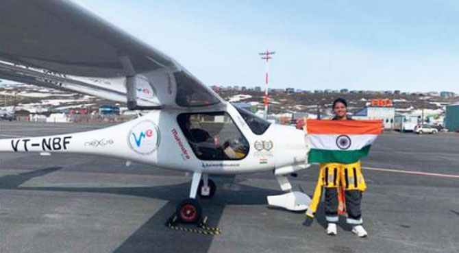 Aarohi Pandit flew from Wick in Scotland to Iqaluit in five legs, stopping at Iceland and Greenland. Along the way, she also became the world's first woman pilot to successfully complete a solo flight across the treacherous Greenland ice cap in an LSA.