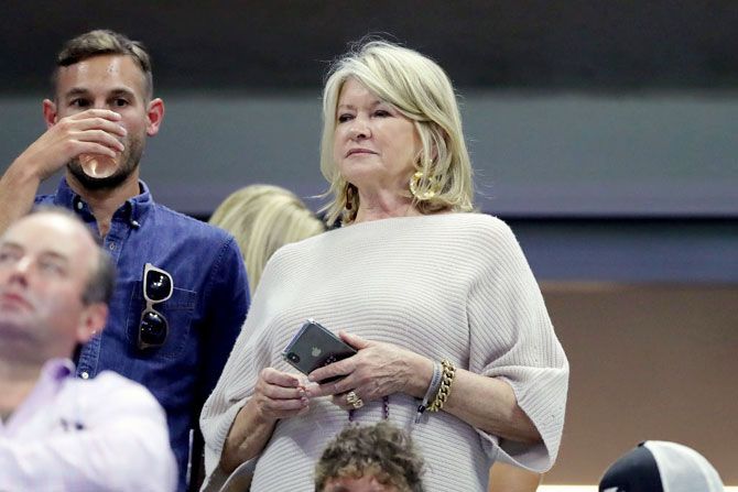 American businesswoman, writer and television personality, Martha Stewart at the Serena Williams-Qiang Wang quarter-final