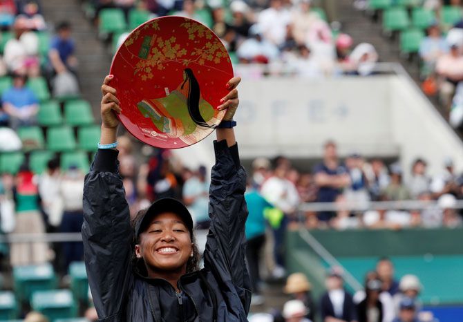Japan's Naomi Osaka did  not drop a set all week en route to her win the Pan Pacific Open title at Utsubo Tennis Center, Osaka, Japan, on Sunday
