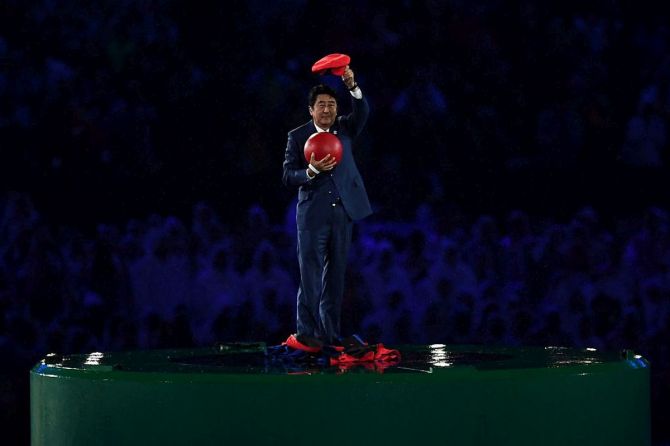 At the 2016 Rio Olympics closing ceremony, Japanese premier Shinzo Abe came dressed a Super Mario.