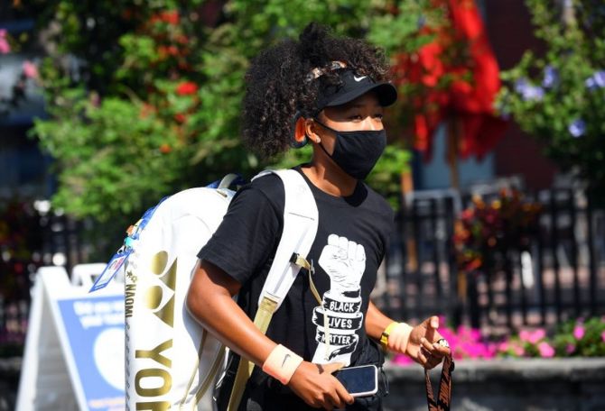 Naomi Osaka said she made a promise to herself during the sport's nearly five-month COVID-19 hiatus to not be shy in the future when it came to speaking her mind.