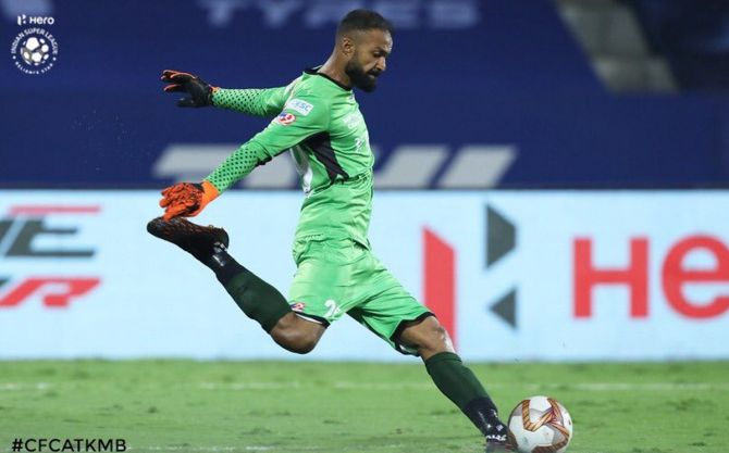 ATK Mohun Bagan goalkeeper Arindam Bhattacharya pulled off a few saves against Chennaiyin FC on Tuesday and was rightly named Player of the Match