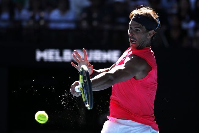 Nadal struck 42 winners to just seven unforced errors in his fifth straight win over 30th-ranked Carreno Busta on Saturday