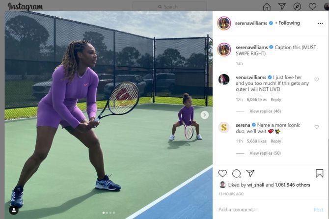 Serena Williams and daughter Olympia take to the tennis court for some 'practice' on Thursday 