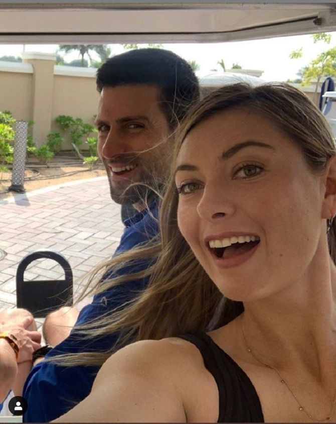 Novak Djokovic and Maria Sharapova will be doing an Instagram live later on Tuesday