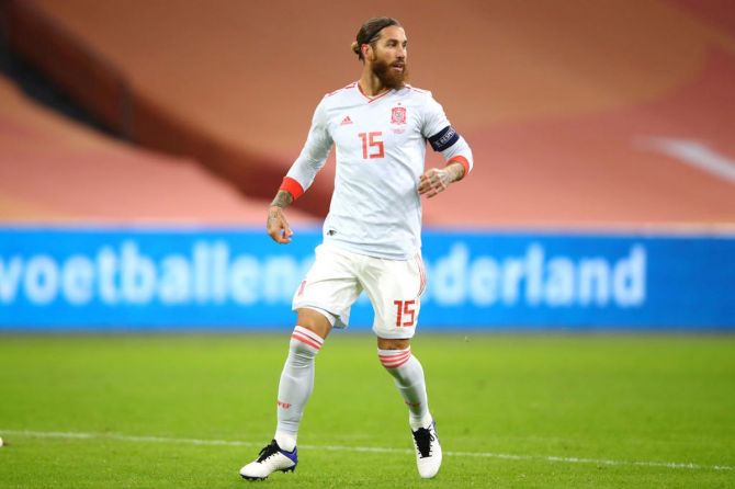 Sergio Ramos has now played 177 internationals for Spain to hold the record for most capped European player