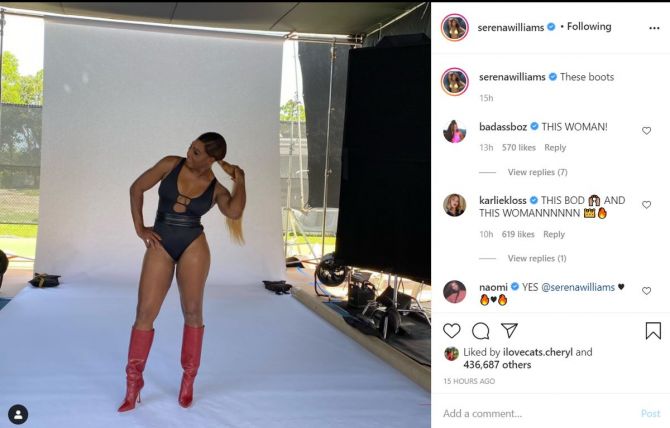 Serena Williams ups the temperature on Instagram