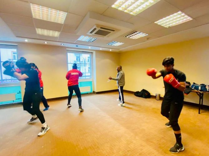 Precautionary COVID tests were conducted at the National coaching camp for Elite women boxers and 21 campers, including players and coaching staff, tested positive