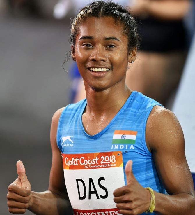 Hima Das won gold in the IAFF World junior championships in 2018