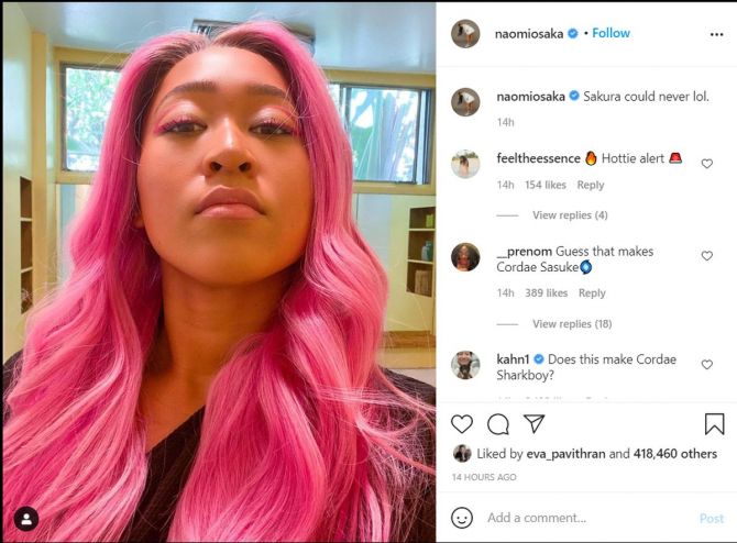 Naomi Osaka's pic on her Instagram handle