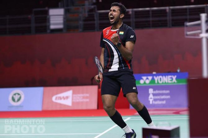 HS Prannoy suffered a dislocated shoulder during his match against Jonatan Christie but managed to upset the World No 7 and advance at the Thailand Open Super 1000 tournament in Bangkok on Wednesday