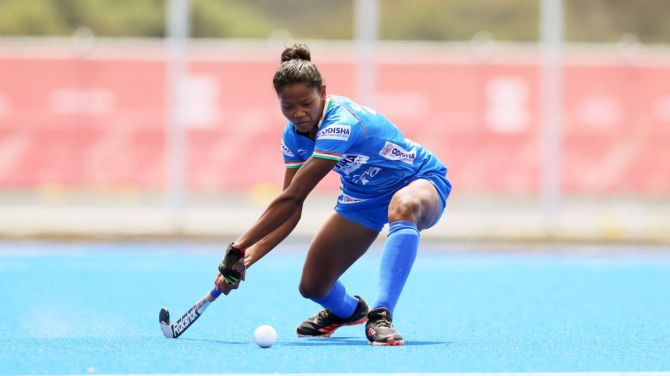 India's Salima Tete scored the equaliser for India in their match against Argentina B on Friday 