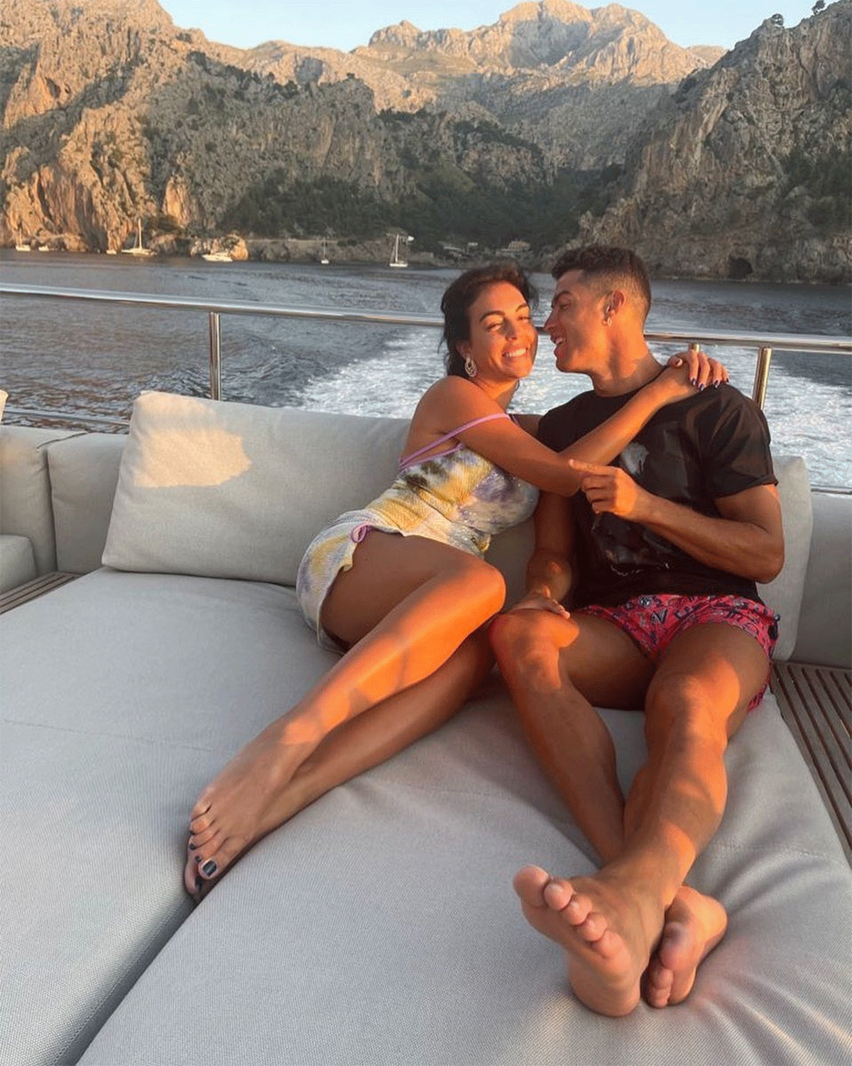 Cristiano Ronaldo with his girlfriend Georgina Rodriguez