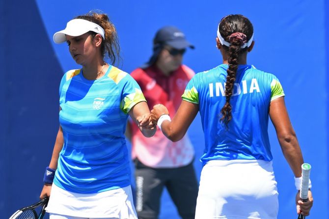 The Indian pair of Sania Mirza and Ankita Raina flattered to deceive in their women's doubles opener at the Tokyo Olympics on Sunday.