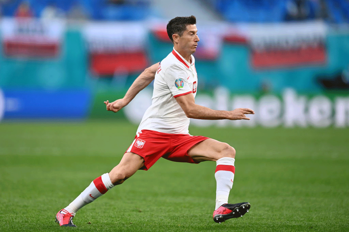 Robert Lewandowski cut a frustrated figure at the tip of Poland's unfamiliar 4-3-2-1 formation against Slovakia, as he was starved of the service he is used to at Bayern.