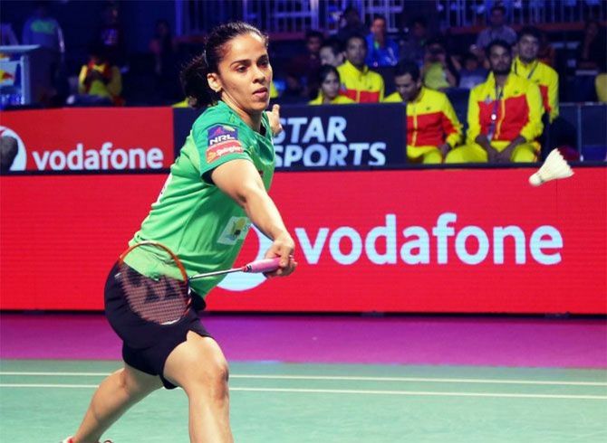 Saina Nehwal rallied after losing the first game to come back and take the match