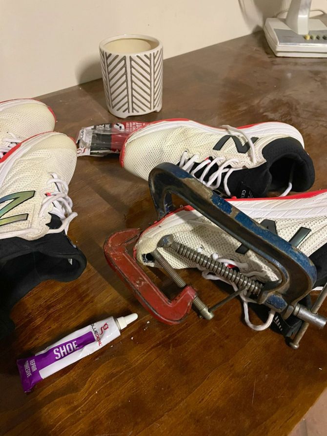 The 27-year-old Ryan Burl, a left-handed middle-order batsman who has played three Tests, 18 ODIs and 25 T20Is, tweeted a picture of his shoe, a glue stick and some tools to fix it.