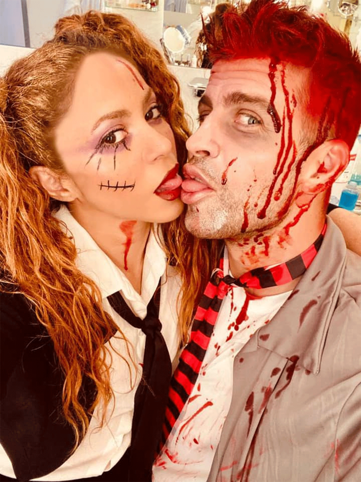 Shakira and Gerard Pique get naughty in their costumes
