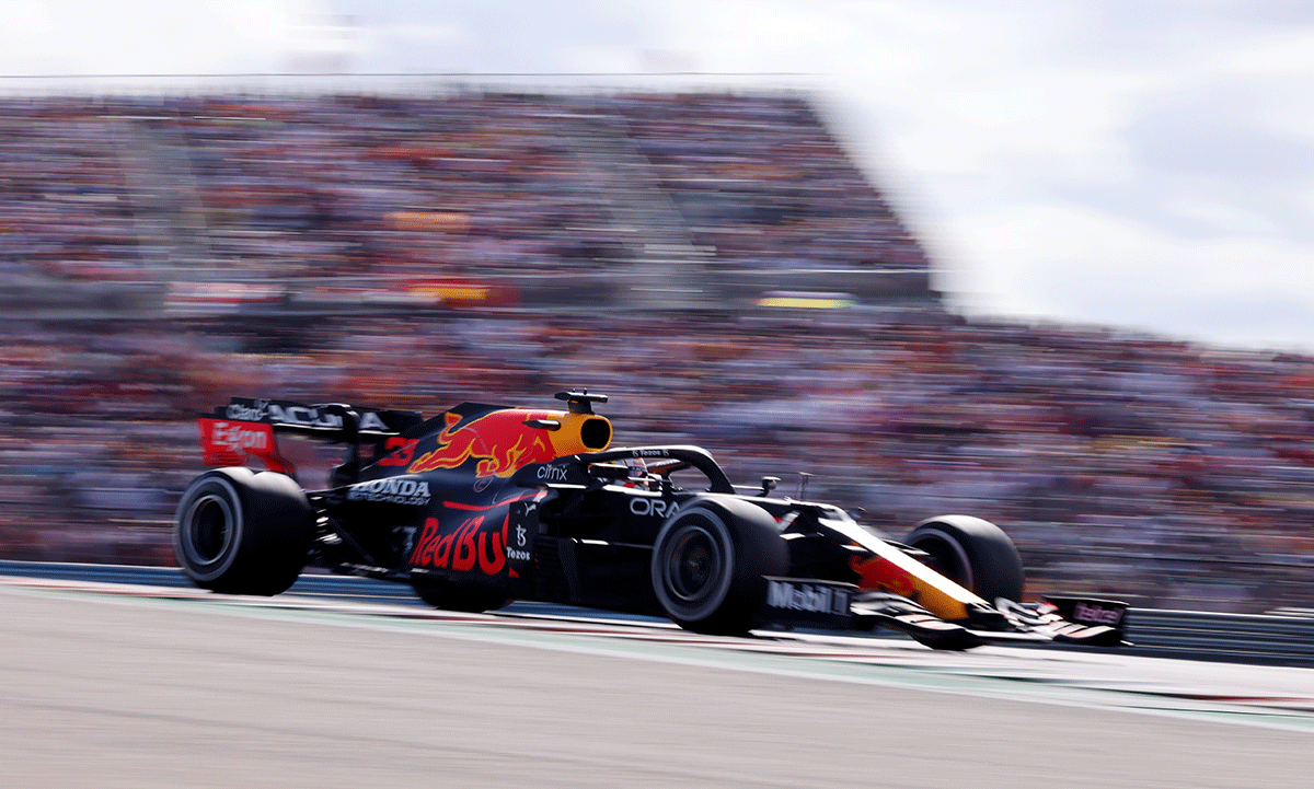 Red Bull's Max Verstappen during the United States Grand Prix at the Circuit of the Americas, Austin, Texas on Sunday