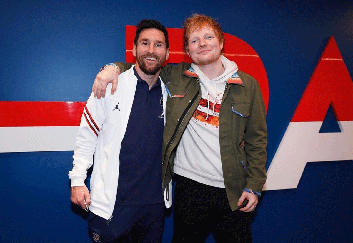 Lionel Messi and Ed Sheeran