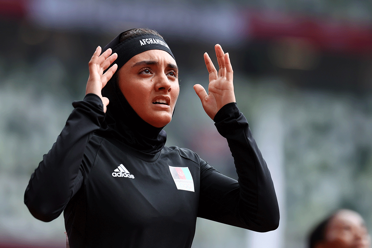 Afghanistan's Olympic flag-bearer Kimia Yousofi