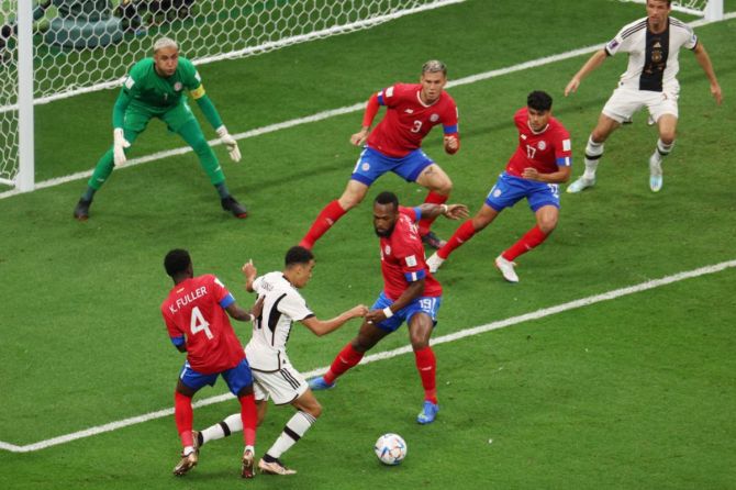 Jamal Musiala of Germany controls the ball