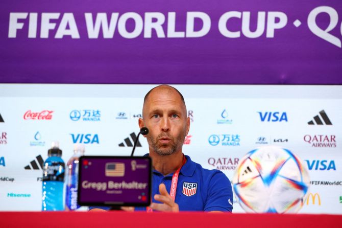 U.S. coach Gregg Berhalter during the press conference