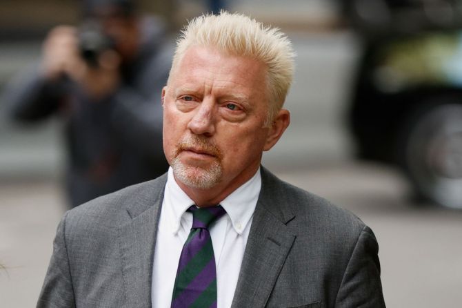 Former tennis player Boris Becker at Southwark Crown Court where he was on trial