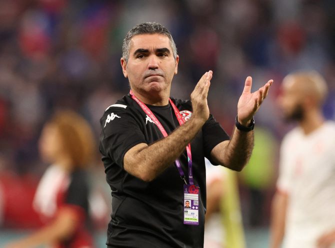 Tunisia coach Jalel Kadri after the match as Tunisia are eliminated from the World Cup