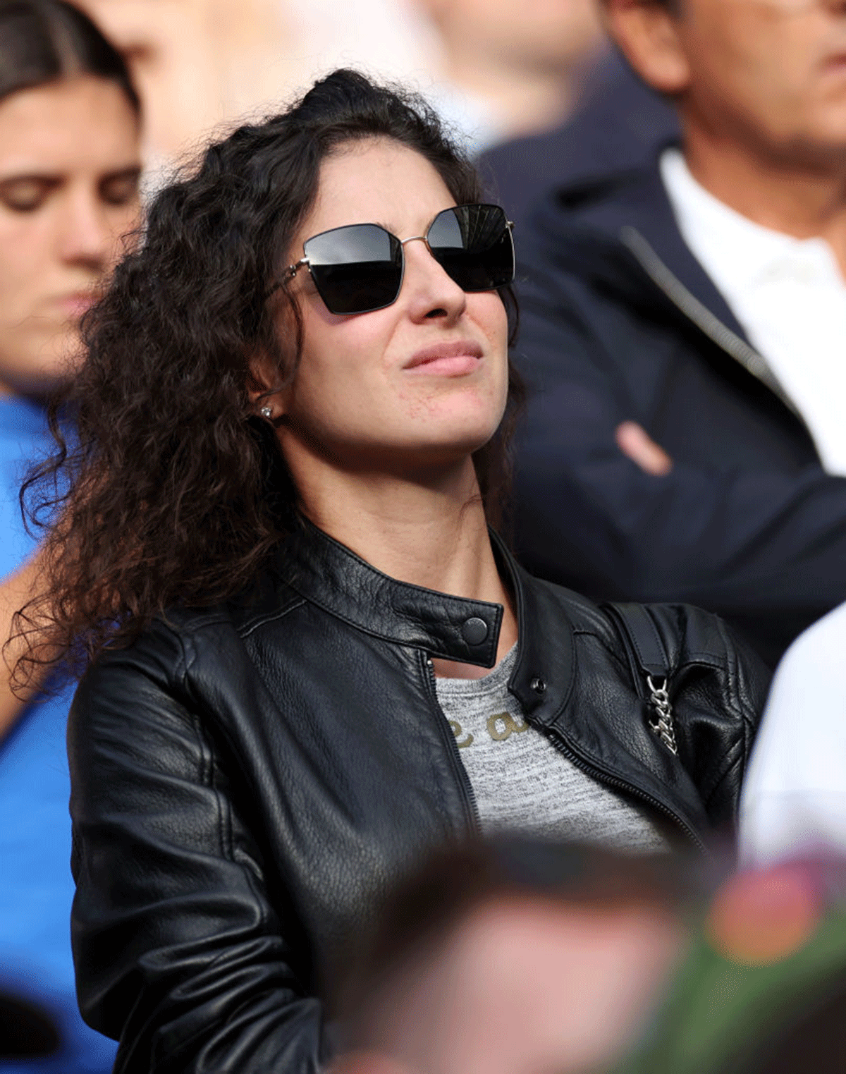 Rafael Nadal's wife Maria Francisca Parello is all smiles after her husband's win over Taylor Fritz on Wednesday